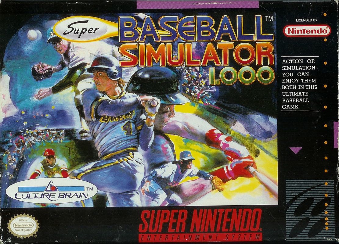 Super Baseball Simulator 1.000 box art for Super Nintendo